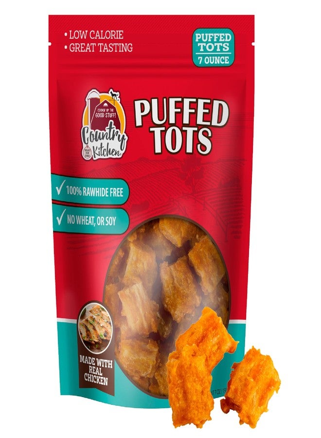 Country Kitchen Rawhide Free Puffed Tots, Made with Real Chicken, 7oz - Image 1